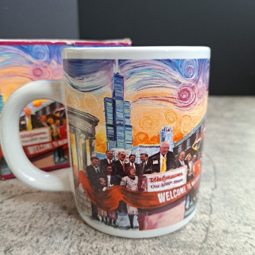 Walgreens Commemorative Coffee Mug Celebrating 3000th Store  in box with COA